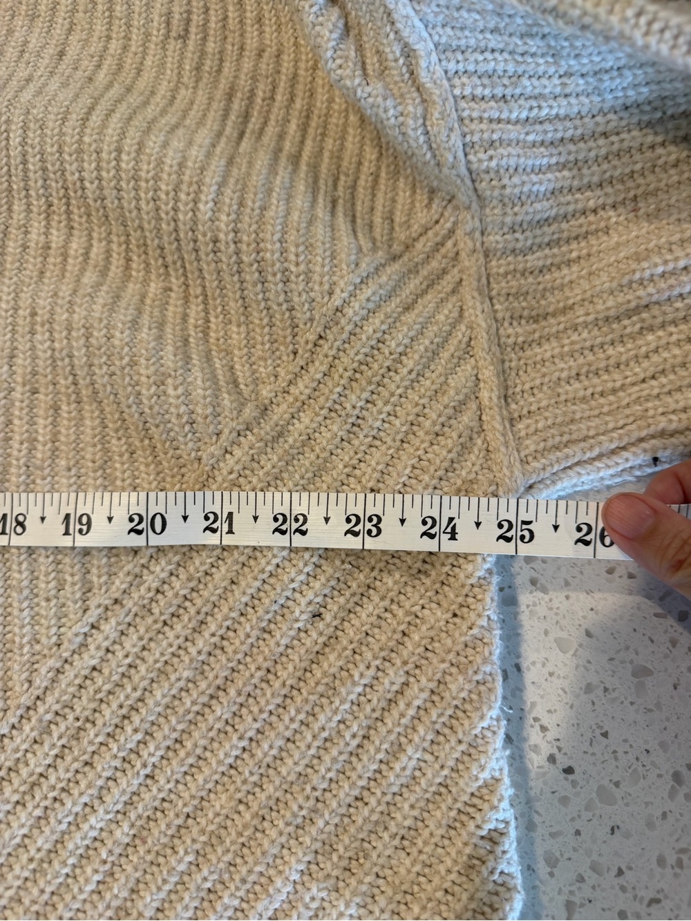 American Eagle Outfitters Cream Ribbed Crewneck Sweater L - Picture 5 of 6